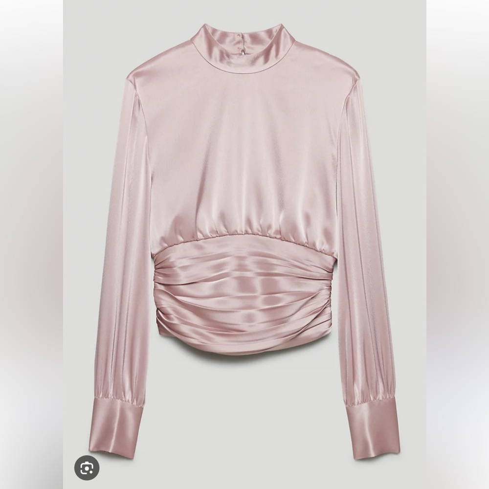 Babaton Rosalia Satin Blouse in Mauve